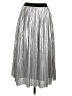INC International Concepts 100% Polyester Metallic Silver Formal Skirt Size XS - photo 2