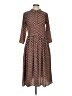 Fever Print Brown Casual Dress Size 4 - photo 1