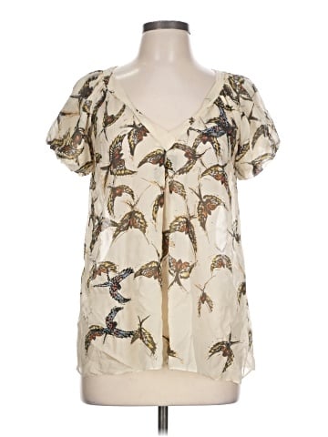 Moulinette Soeurs Short Sleeve Silk Top (view 1)