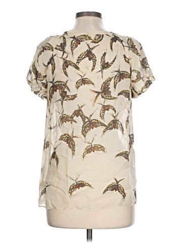 Moulinette Soeurs Short Sleeve Silk Top (view 2)
