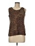 Lands' End 100% Cotton Animal Print Brown Tank Top Size M (tall) - photo 1