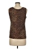Lands' End 100% Cotton Animal Print Brown Tank Top Size M (tall) - photo 2
