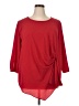 Chenault Red 3/4 Sleeve Top Size 2X - photo 1