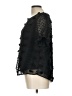 Sweet Wanderer 100% Polyester Black Short Sleeve Blouse Size L - photo 5