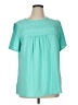 Assorted Brands Teal Short Sleeve Blouse Size XL - photo 1