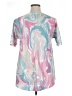 Atelier Tie-dye Pink Short Sleeve Top Size XL - photo 2