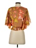 Tiny 100% Rayon Orange Short Sleeve Blouse Size XS - photo 2