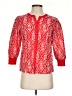 CAbi 100% Cotton Red 3/4 Sleeve Blouse Size S - photo 1