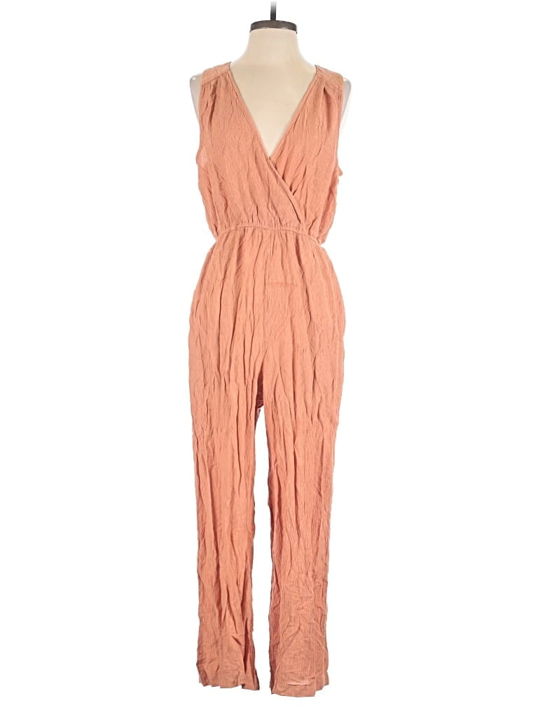 Pre-owned Bcbgmaxazria Jumpsuit In Tan
