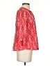 CAbi 100% Cotton Red 3/4 Sleeve Blouse Size S - photo 4