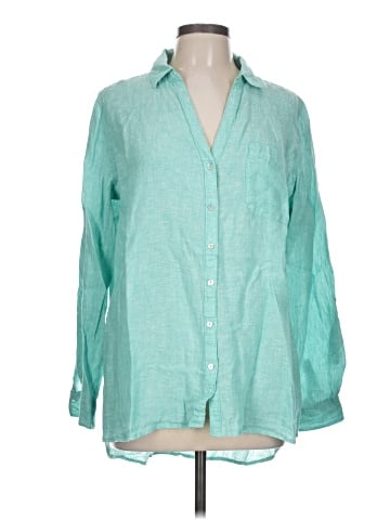 Sigrid Olsen Long Sleeve Button-Down Shirt (view 1)