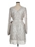 Guess 100% Polyester Metallic Silver Cocktail Dress Size 14 - photo 2