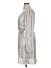 Guess 100% Polyester Metallic Silver Cocktail Dress Size 14 - photo 5