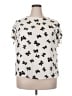 Sweet Rain 100% Polyester Ivory Short Sleeve Blouse Size 2X - photo 1
