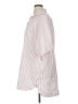 Max Mara Stripes Pink Short Sleeve Button-Down Shirt Size 16 - photo 5