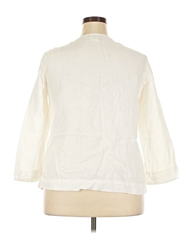 Hot Cotton 3/4 Sleeve Button-Down Shirt (view 2)
