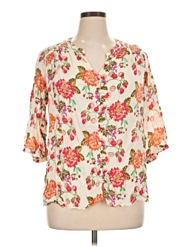 Rose + Olive Short Sleeve Blouse