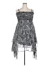 Connected Apparel 100% Polyester Paisley Silver Cocktail Dress Size 2X - photo 1