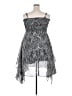 Connected Apparel 100% Polyester Paisley Silver Cocktail Dress Size 2X - photo 2