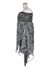 Connected Apparel 100% Polyester Paisley Silver Cocktail Dress Size 2X - photo 5