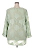 IMAN 100% Polyester Green 3/4 Sleeve Blouse Size 2X - photo 2