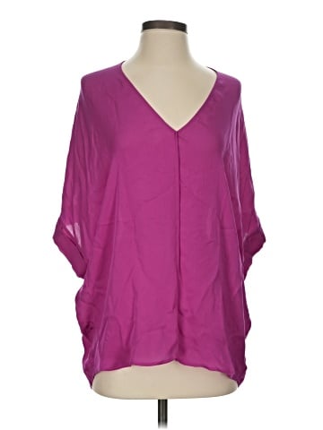Vince. 3/4 Sleeve Silk Top (view 1)