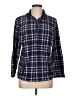 Basic Editions 100% Polyester Blue Long Sleeve Blouse Size L - photo 1