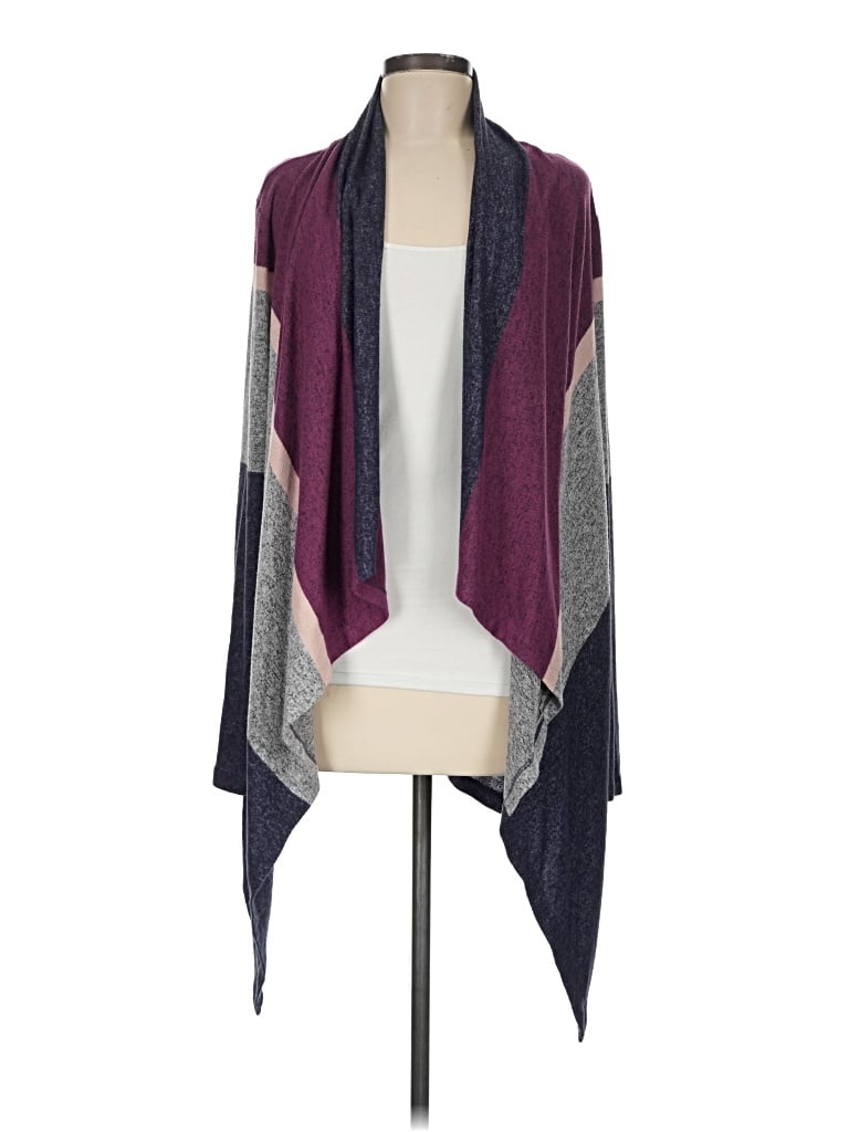 Pre-owned Bobeau Cardigan Sweater In Purple