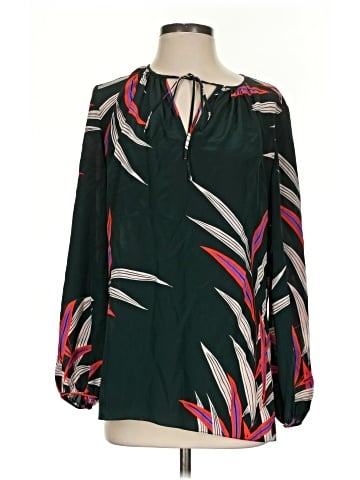 Diane von Furstenberg Long Sleeve Silk Top (view 1)