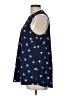 Mud Pie Hearts Blue Sleeveless Blouse Size L - photo 5