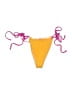 Frankies Bikinis Solid Yellow Swimsuit Bottoms Size L - photo 2