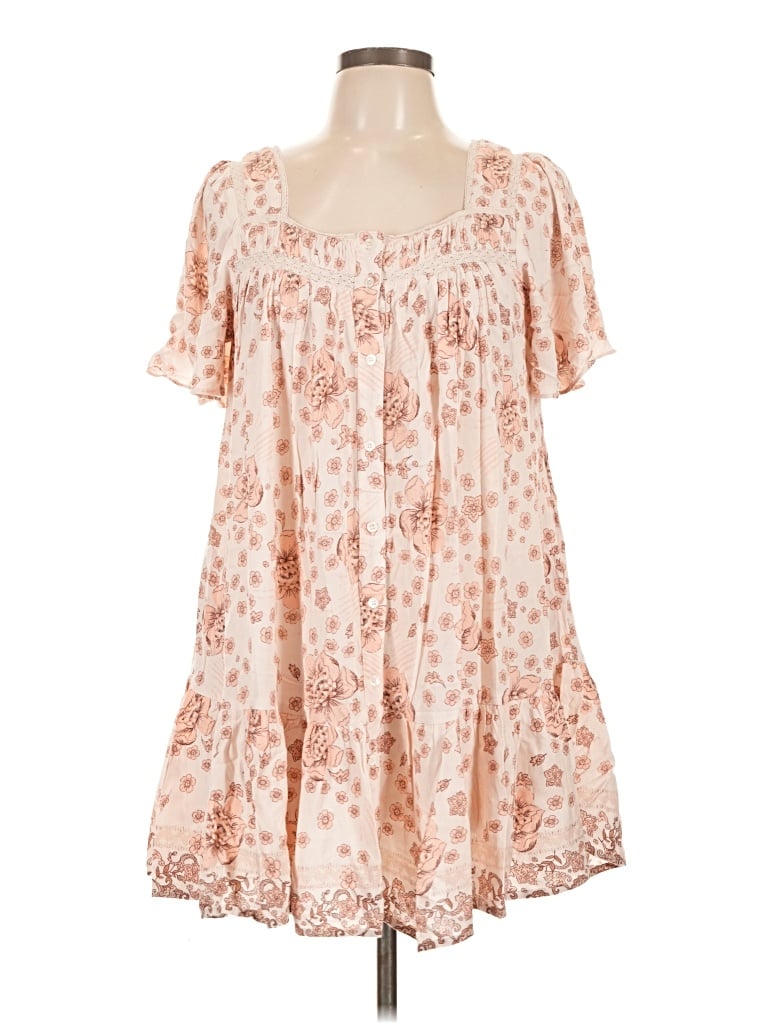 Pre-owned Olivaceous Casual Dress In Tan