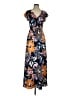 H&M 100% Polyester Floral Black Casual Dress Size XS - photo 1