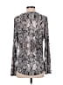 INC International Concepts Animal Print Silver Long Sleeve Blouse Size M - photo 2