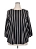 Adrianna Papell Stripes Black 3/4 Sleeve Blouse Size 2X - photo 1