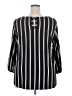 Adrianna Papell Stripes Black 3/4 Sleeve Blouse Size 2X - photo 2