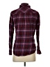 Lands' End Plaid Burgundy Long Sleeve Button-Down Shirt Size 4 (petite) - photo 2