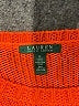 Lauren by Ralph Lauren 100% Acrylic Orange Pullover Sweater Size XL - photo 7