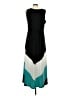 Studio One Color Block Teal Casual Dress Size L - photo 2
