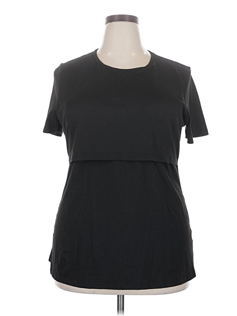 Pre-owned Ekouaer Short Sleeve T-shirt In Black