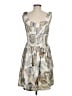 Lorick 100% Silk Print Ivory Casual Dress Size 8 - photo 2