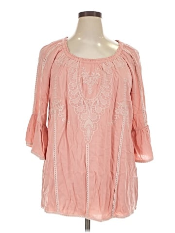 Tru Luxe Jeans 3/4 Sleeve Blouse (view 1)