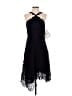 Eliza J 100% Polyester Solid Blue Black Cocktail Dress Size 8 - photo 1