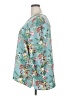 Mario Serrani 100% Polyester Floral Teal 3/4 Sleeve Blouse Size 2X - photo 5
