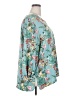 Mario Serrani 100% Polyester Floral Teal 3/4 Sleeve Blouse Size 2X - photo 4