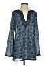 MICHAEL Michael Kors Blue Long Sleeve Blouse Size S - photo 1
