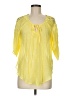 BCX Yellow Short Sleeve Blouse Size M - photo 1