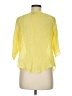 BCX Yellow Short Sleeve Blouse Size M - photo 2