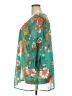 Xhilaration 100% Polyester Floral Teal 3/4 Sleeve Blouse Size XXL - photo 5