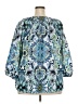 Lane Bryant 100% Polyester Blue 3/4 Sleeve Blouse Size 18 - 20 Plus - photo 2